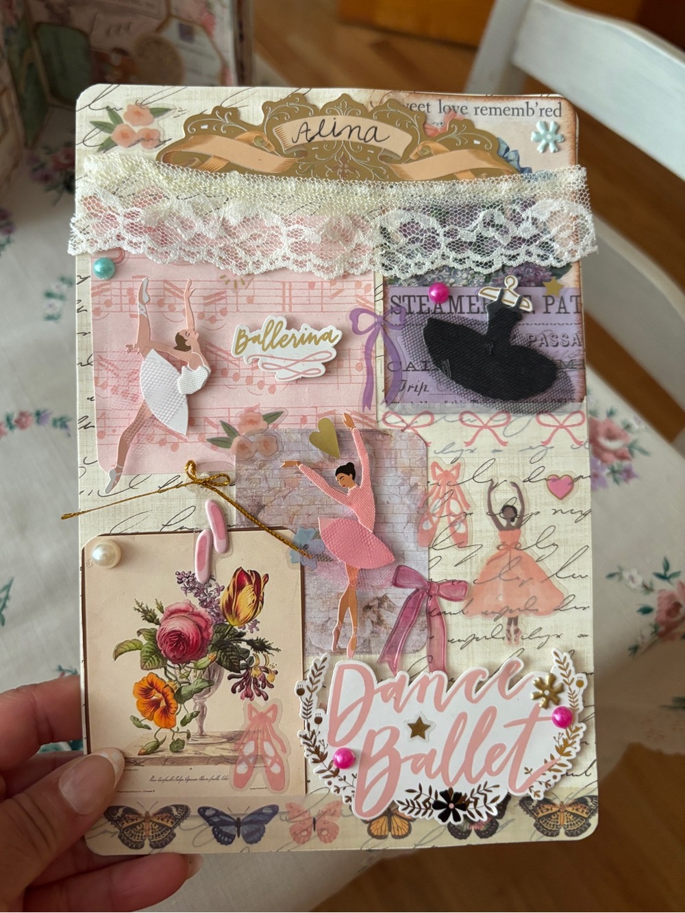 Vintage Inspired Ephemera Cards Handmade